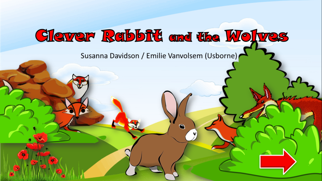 clever rabbit and wolves