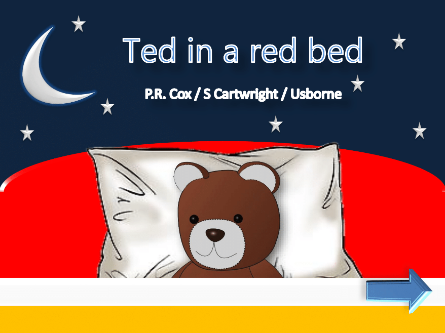 ted in red bed